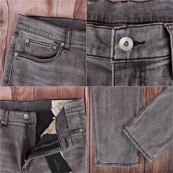 NWT Rag & Bone Mens Size 34X32 Fit 1 Skinny Aero Stretch Jeans Greysail $225 - Picture 4 of 15